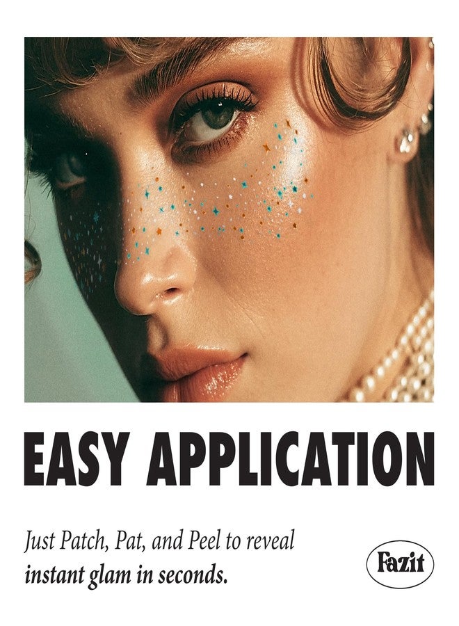Fazit Makeup Patches - Show Stopping Speckles - Glow Up Make-Up Patches - Cute Glitter Makeup Accessories For Women - Cosmetic Glitter For Face - Image 3